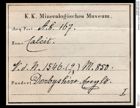 Etiketten zu Calcit (NHMW-MIN-Ab167)
